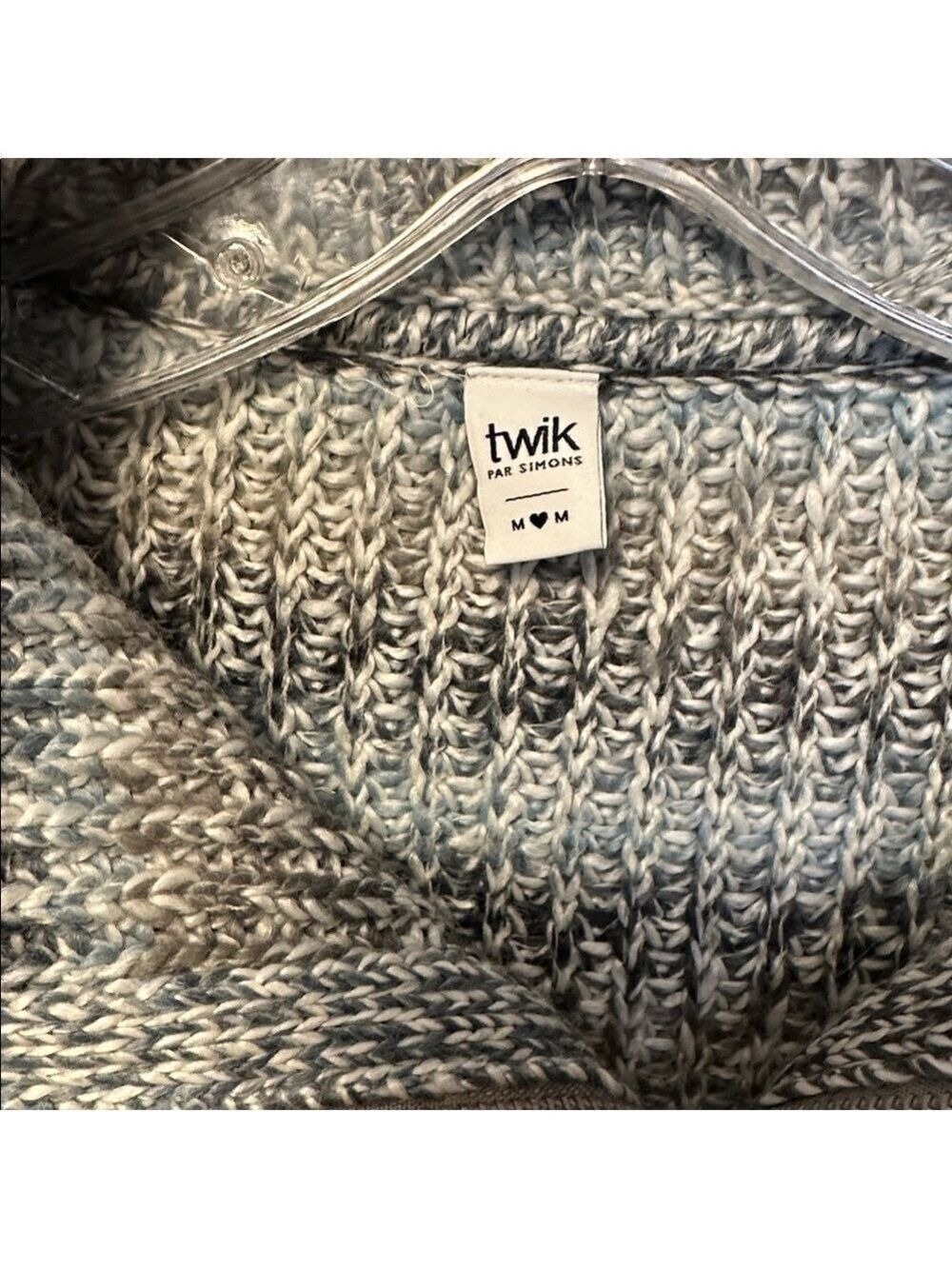 Twik by Simons Wool Blend Striped Relaxed Fit Quarter Zip Knit Sweater - Picture 6 of 10